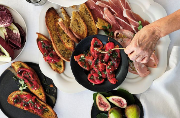 Roasted capsicum bruschetta [Julian Parisi]