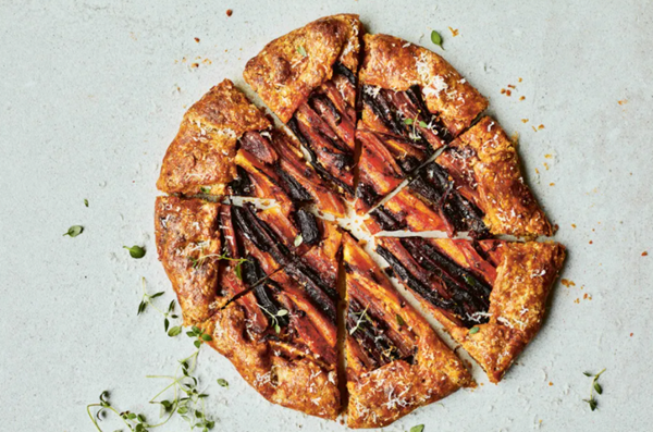Roasted carrot & harissa galette