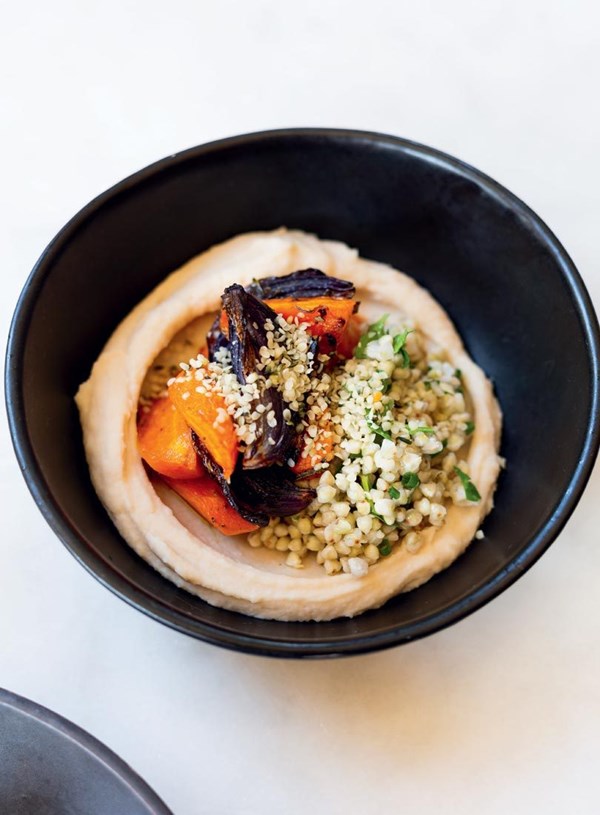 Roasted carrot & red onion bowl