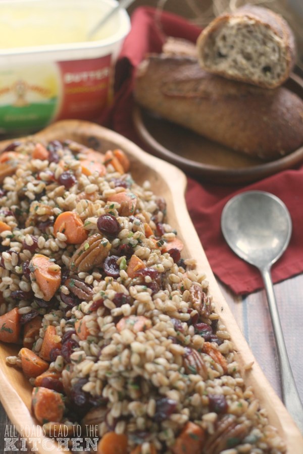 Roasted carrot and farro salad