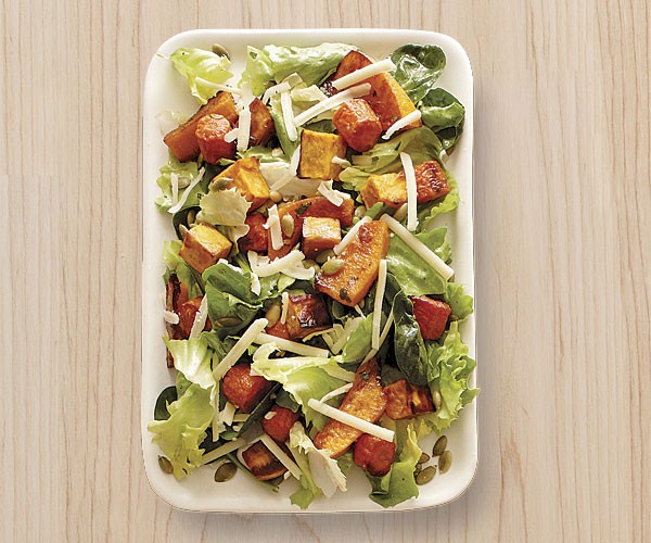 Roasted carrot, sweet potato and squash salad