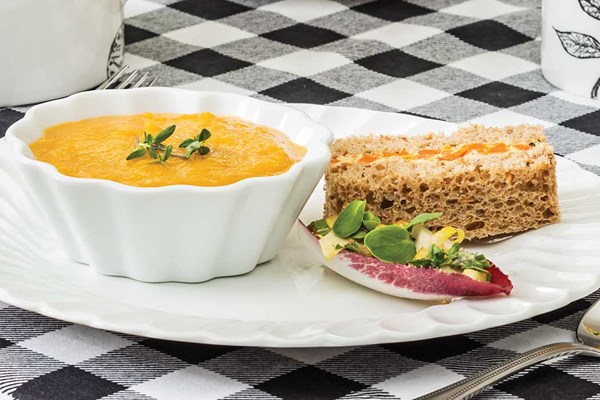 Roasted carrot tea sandwiches