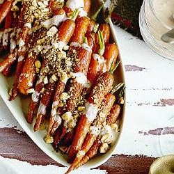 Roasted carrots and dukkah