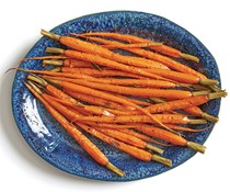 Roasted carrots with blood orange and rosemary