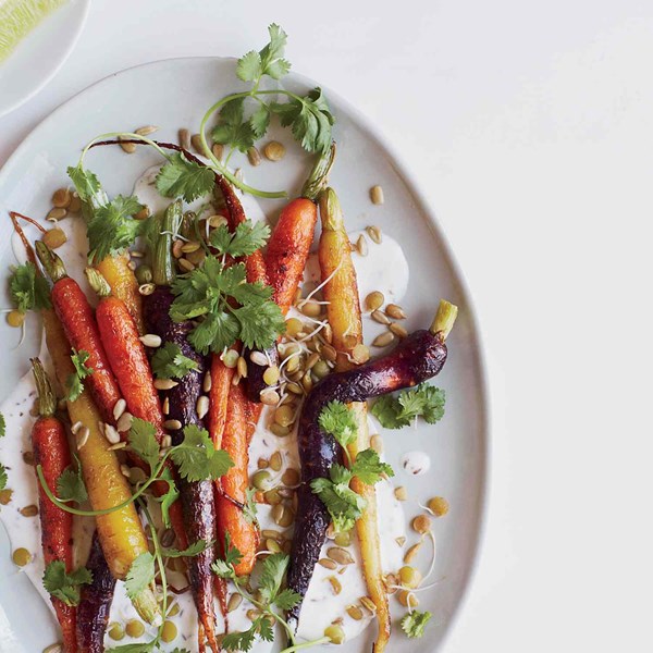 Roasted carrots with caraway and coriander