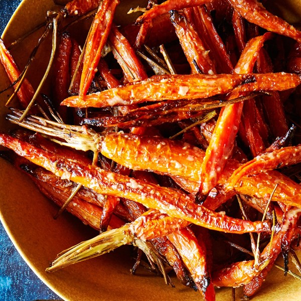 Roasted carrots with creamy nuoc cham dressing