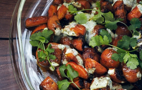 Roasted carrots with cumin yogurt