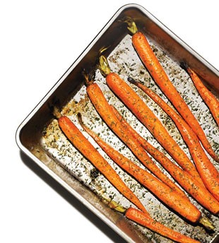 Roasted carrots with dill