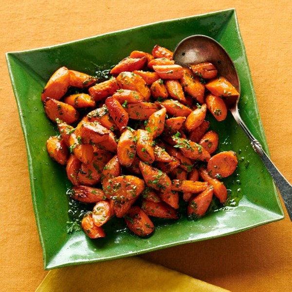 Roasted carrots with honey-herb butter