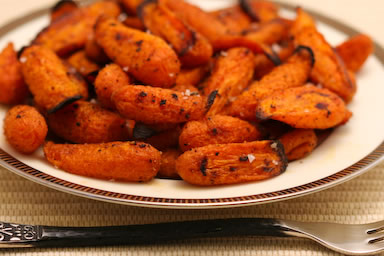 Roasted carrots with Moroccan spice mix