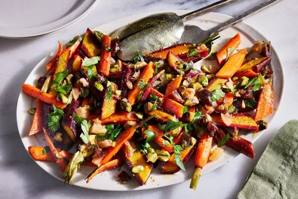 Roasted carrots with preserved lemon and dates