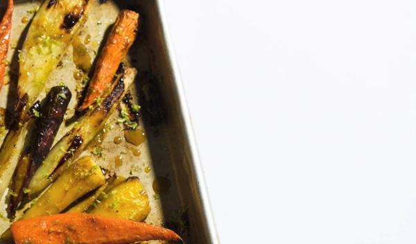 Roasted carrots with turmeric honey