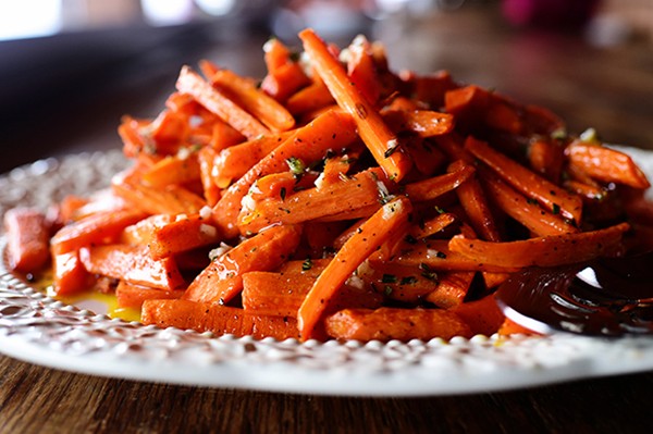 Roasted carrots with vinaigrette