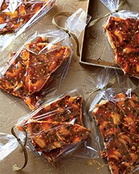 Roasted cashew and sesame brittle