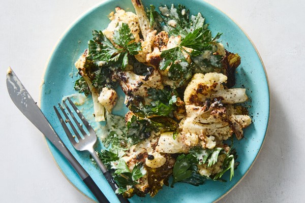 Roasted cauliflower Caesar 
