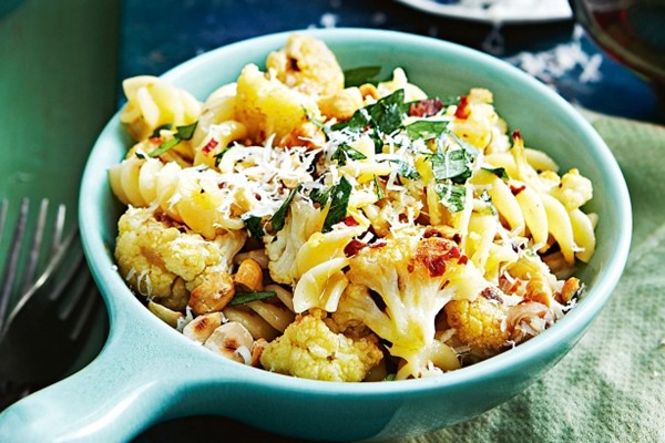 Roasted cauliflower, chilli & pecorino fusilli