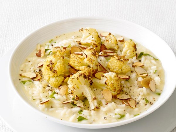 Roasted cauliflower risotto