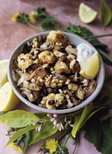 Roasted cauliflower salad