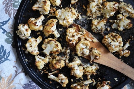 Roasted cauliflower with anchovy mustard