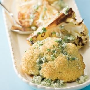 Roasted cauliflower with blue cheese vinaigrette
