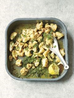 Roasted cauliflower with butter, lemon and cumin