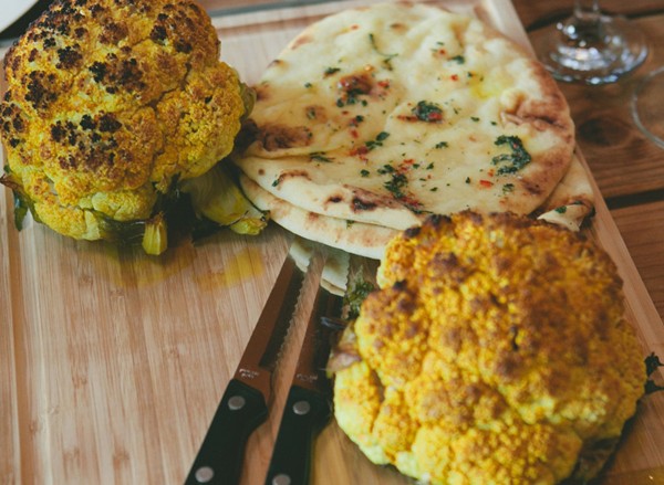 Roasted cauliflower with dill vinaigrette