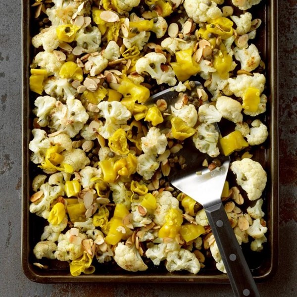 Roasted cauliflower with pepperoncini