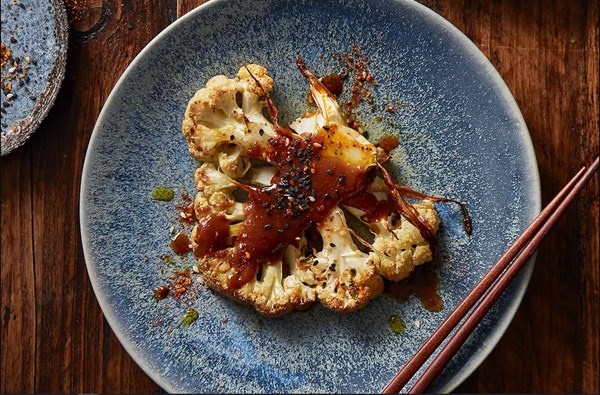 Roasted cauliflower with sweet miso dengaku sauce
