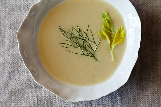Roasted celery soup