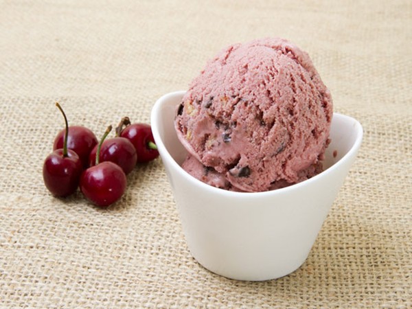 Roasted cherry chocolate-almond ice cream