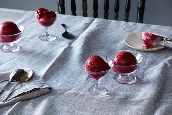 Roasted cherry sorbet
