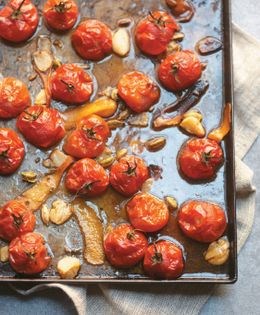 Roasted cherry tomatoes with orange and cardamom
