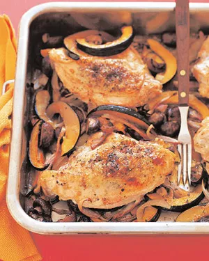 Roasted chicken and vegetables