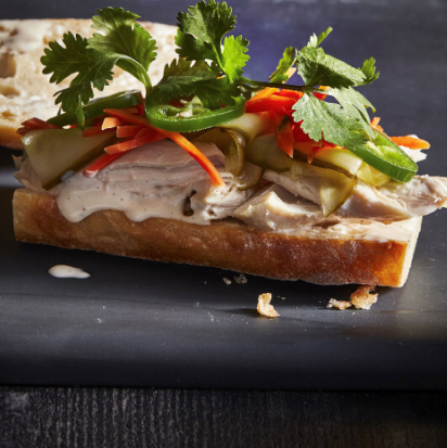 Roasted chicken banh mi