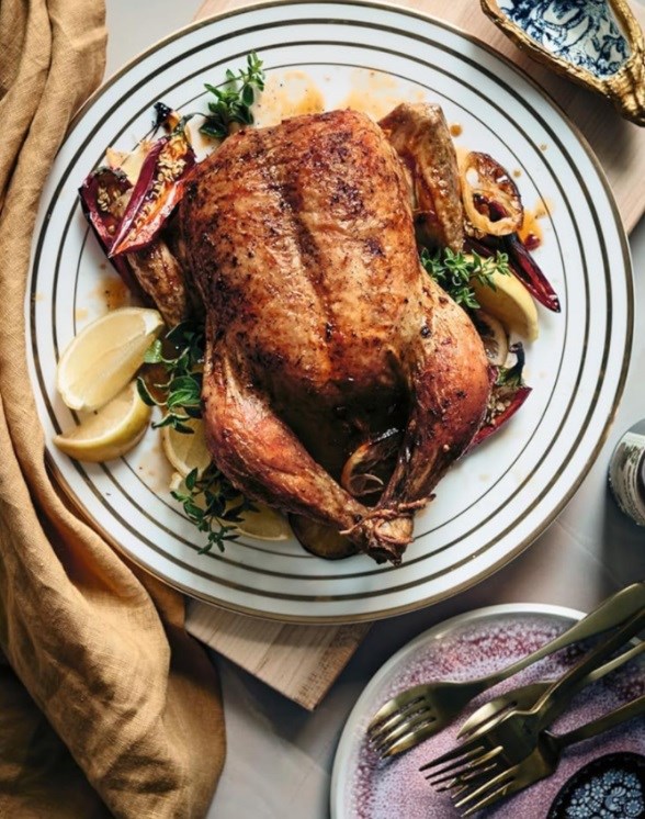 Roasted chicken diavolo