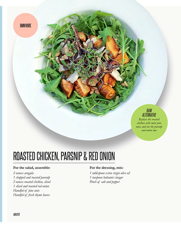 Roasted chicken, parsnip and red onion