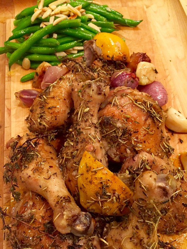 Roasted chicken Provençal 