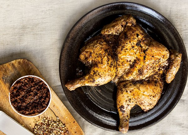 Roasted chicken with harissa
