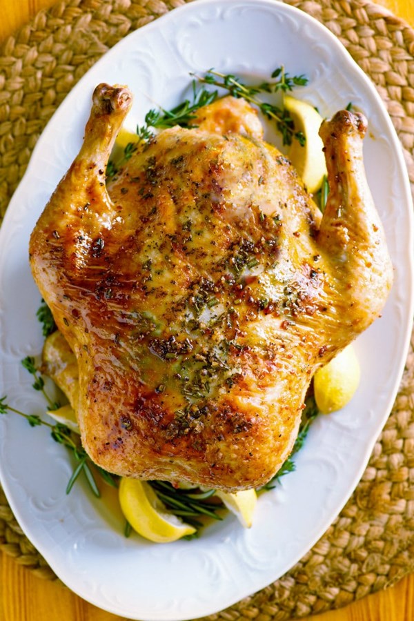 Roasted chicken with lemon curd