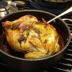 Roasted chicken with sage and orange