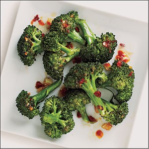 Roasted chile-garlic broccoli