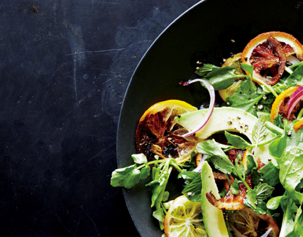 Roasted citrus and avocado salad
