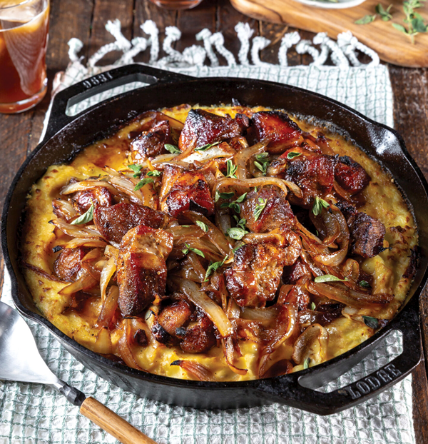 Roasted country-style ribs and mashed potatoes