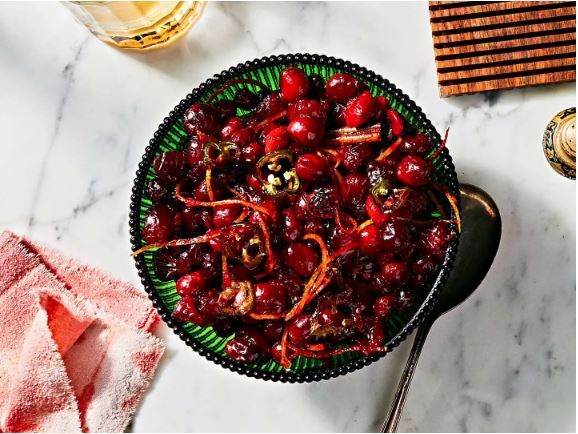 Roasted cranberry sauce