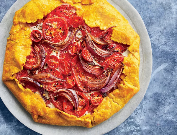 Roasted curry tomato pie