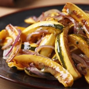 Roasted delicata squash & onions