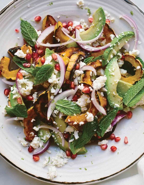 Roasted delicata squash salad