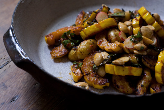 Roasted delicata squash salad