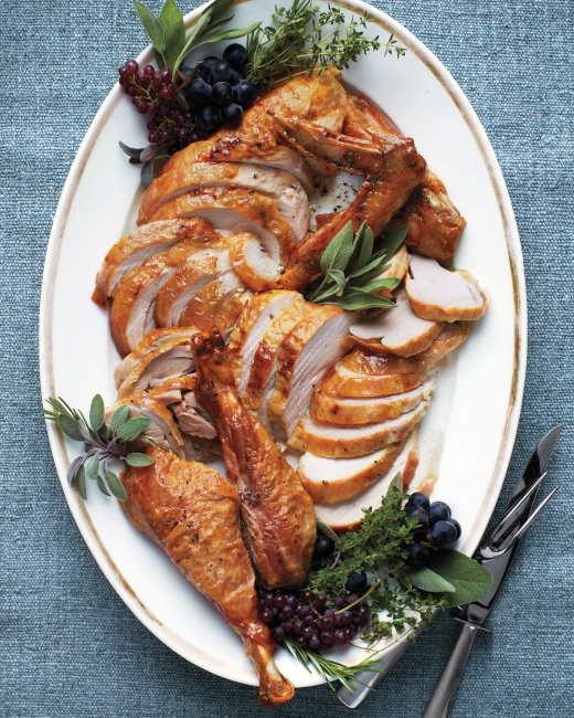 Roasted dry-brined turkey