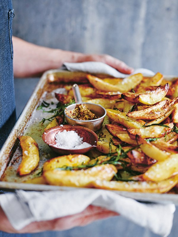 Roasted duck fat tarragon potatoes